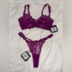 Lilunderwear Purple Lingerie Set